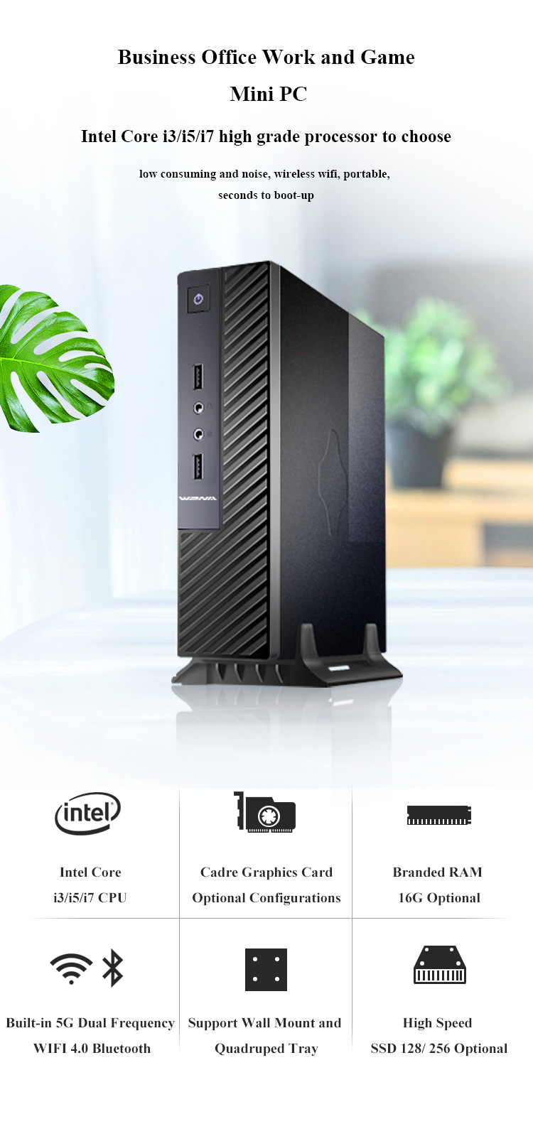 Factory price New Design Industrial Computer 4K Display Core I3 I5 I7 OPS Mini PC for Whiteboard Education Office Industrial