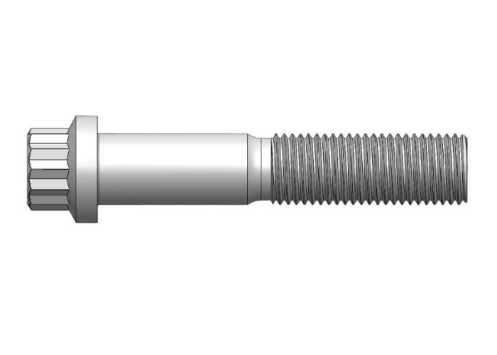 M5 M7 M12 Carbon Steel Mild Steel 12 Point Flange Head Bolt A193 B7 B8 Black Oxide