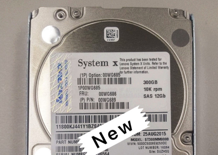 IBM Hard Disk 00WG685 300GB SAS 10K 12Gbps G3HS 2.5inch X3850X6 1 year warranty