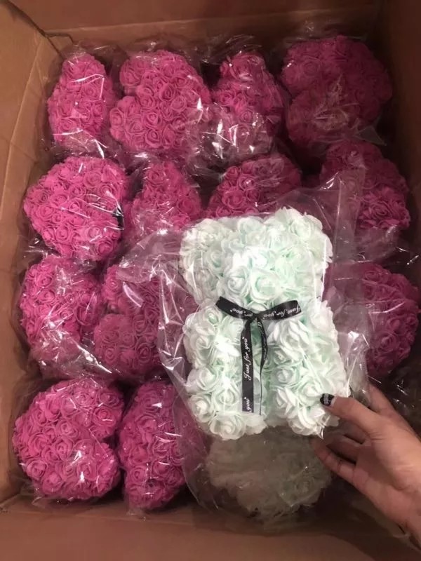 Popular and Premium wholesale Foam/PE Rose Bear For Valentines Day Gifts