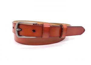 China 130cm Cow Hide Leather Belt For Women With Alloy Pin Buckle on sale