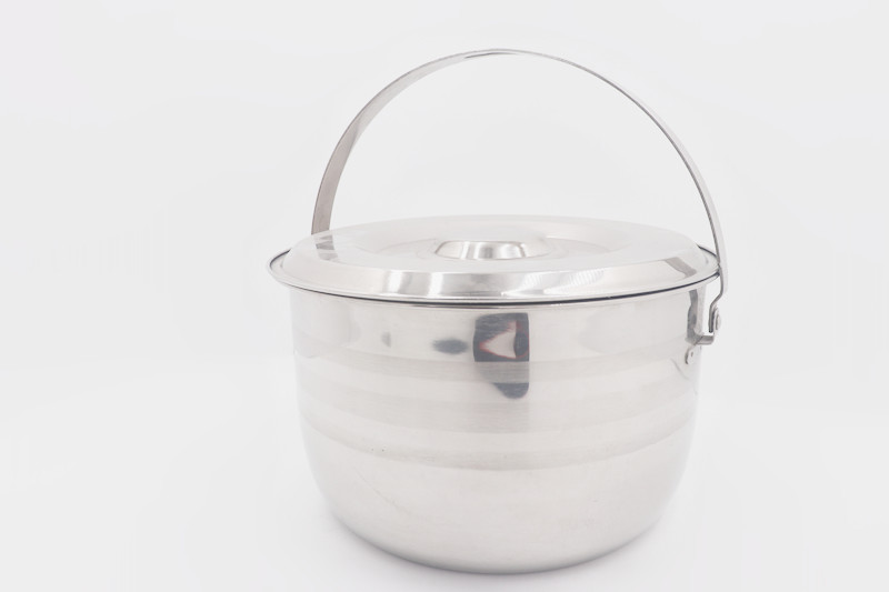 21cm kitchen stainless steel cookware set pasta cooking pot with big handle and lid