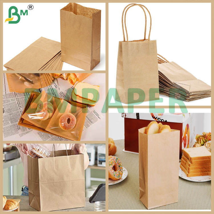Grocery Bag Use Brown Kraft Paper 50g 60g 70g Food Grade To Go Kraft Paper
