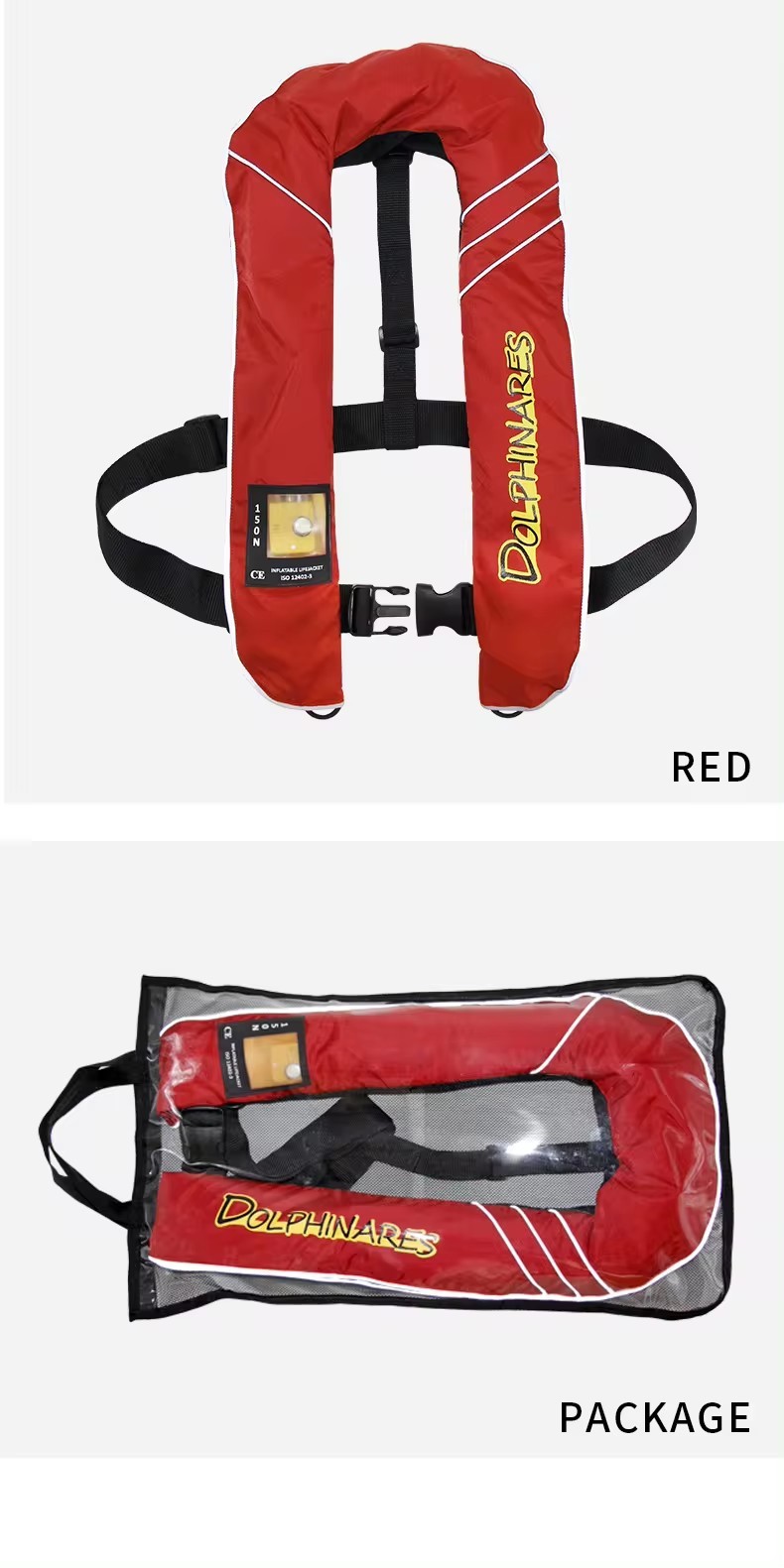 Portable Adult Inflatable Safety Rescue Life Jacket High Buoyancy Life Vest Swim Vest