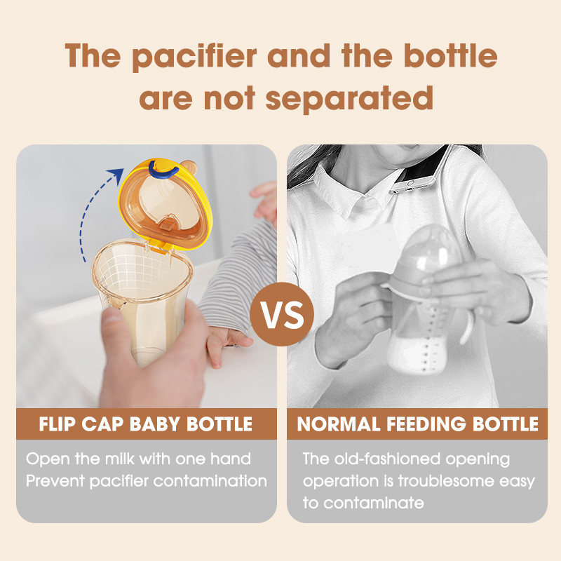 300ml PPSU Flip Cap Baby Bottle BPA Free Fast Flow Nipple