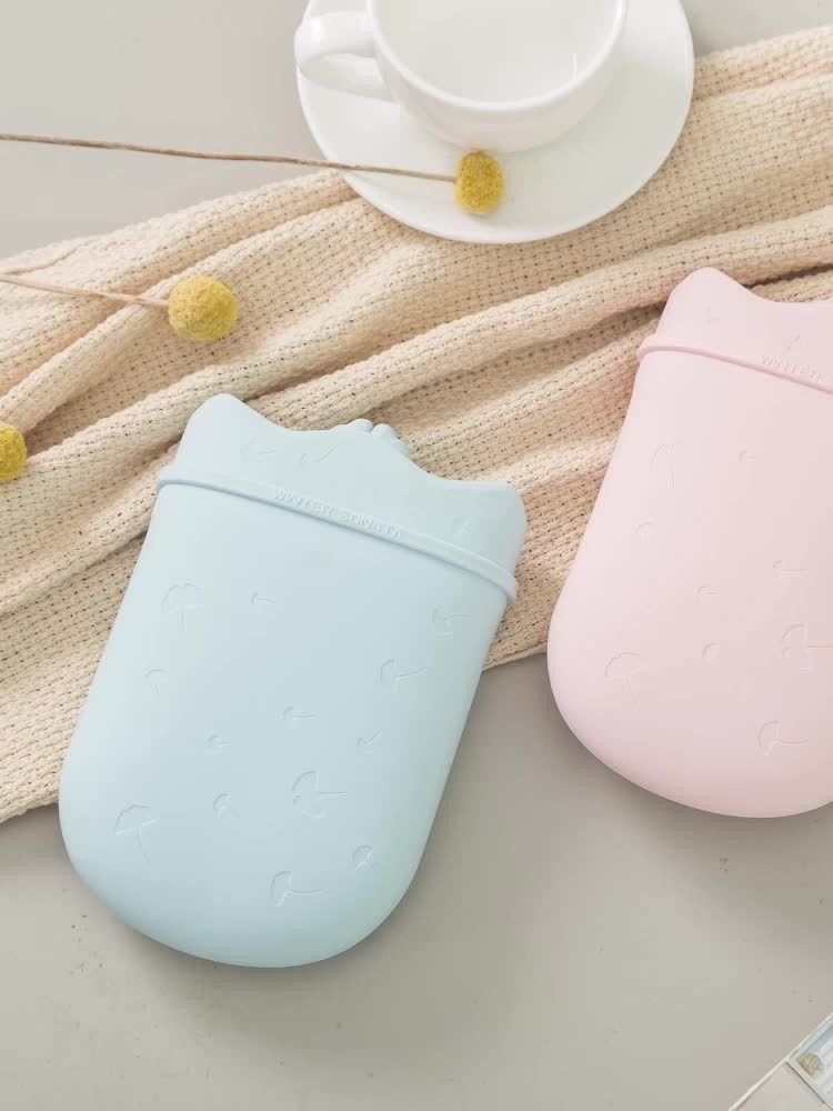Leakproof Soft Touch Silicone Hot Water Bottle for Pain Relief in Waist Back Neck Shoulders Theopy