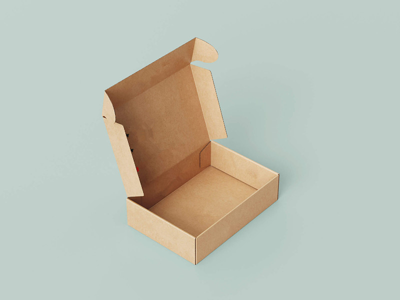brown kraft corrugated packaging delivery boxes