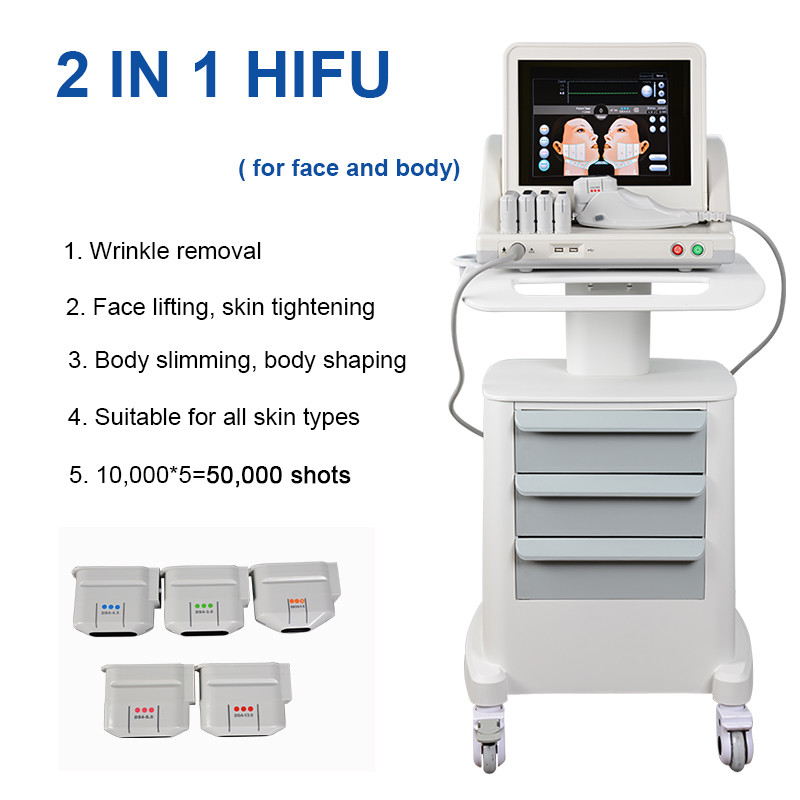 5 Heads Hifu Beauty Machine 2 In 1 Wrinkle Removal Face Lift