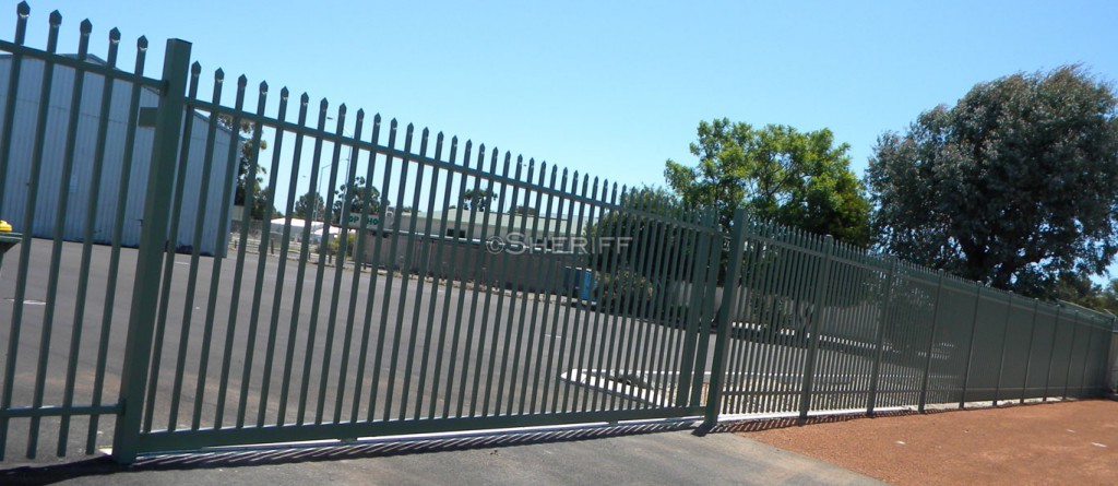Steel Tubular Garrison Security Fence Panels 2.1m*2.4m WA area Rail 40mm*1.5mm Picket 25mm*1.2mm Stain Black Powder