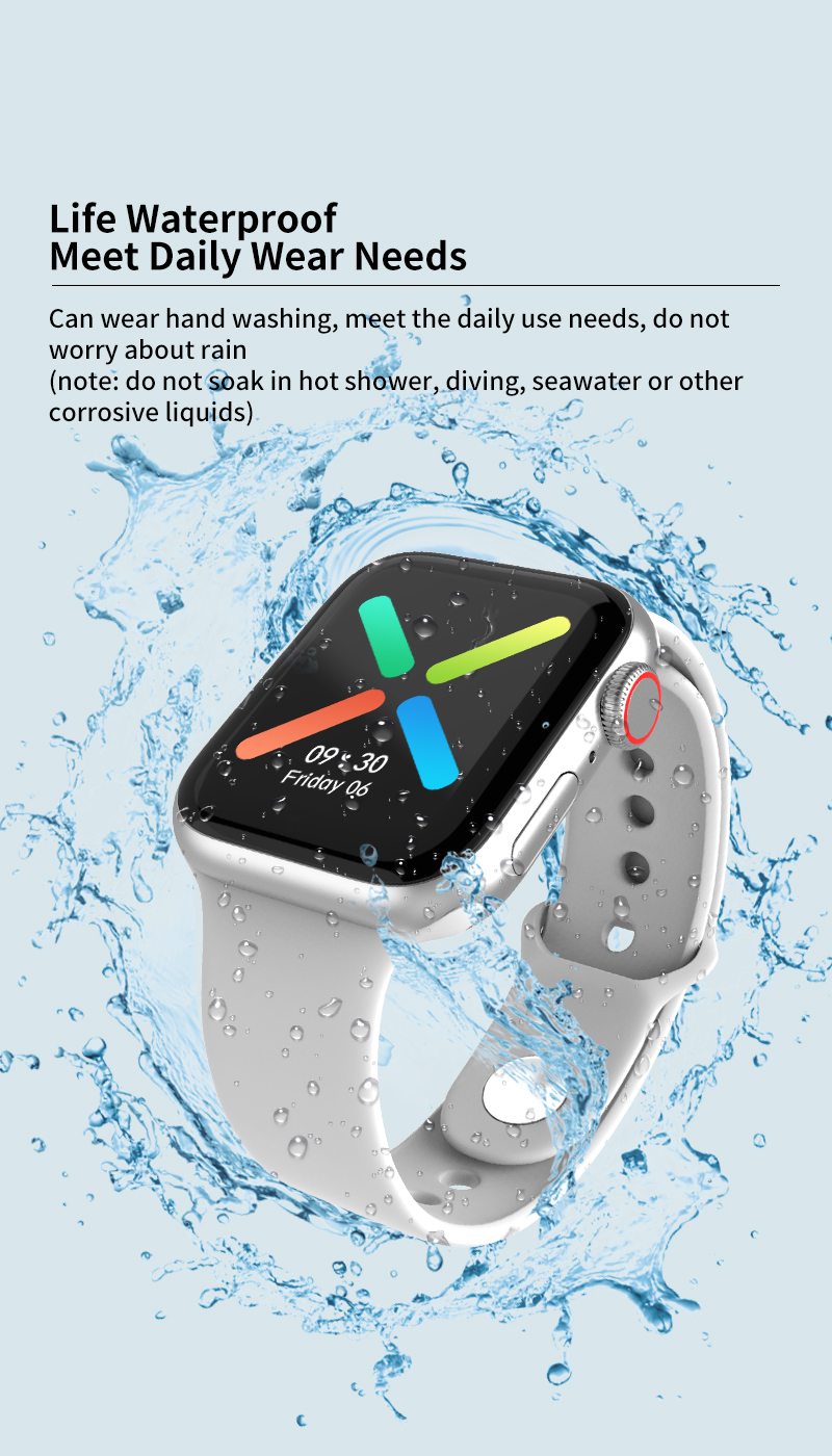 Elderly Full Touch SmartWatch 1.54inch Heart Rate Health Bracelet Health Monitoring Temperature