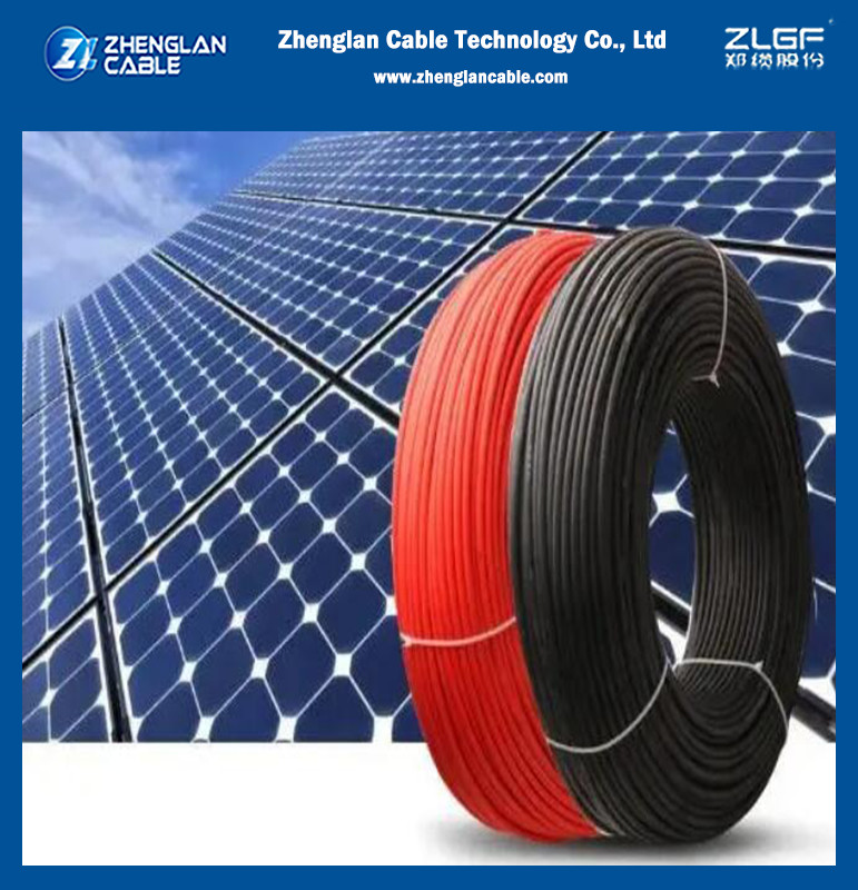 Tinned Copper Xlpe Solar Power Cable H1z2z2-K 1-10m 6mm2 Red Tuv Roll Pv 4mm2