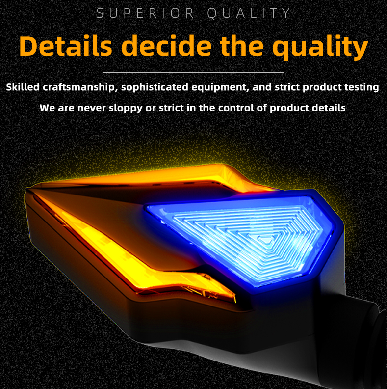 ABC PC YAYE 2 In 1 Motorcycle Water Lamp LED Turn Signal Indicator Mini Light at DC12V