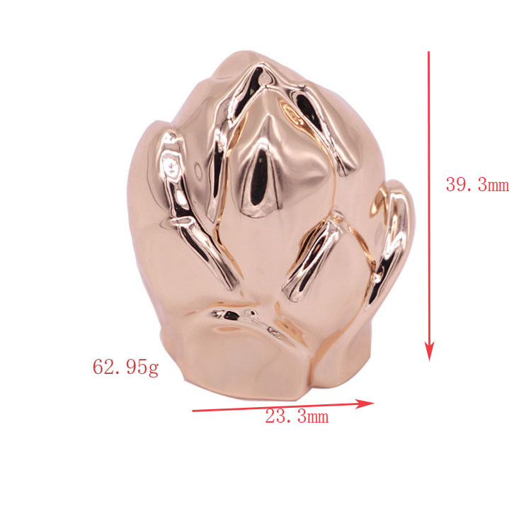 Rose Gold Bottle Zamac Cap Zinc Alloy Cap Hanging Plating Electroplate