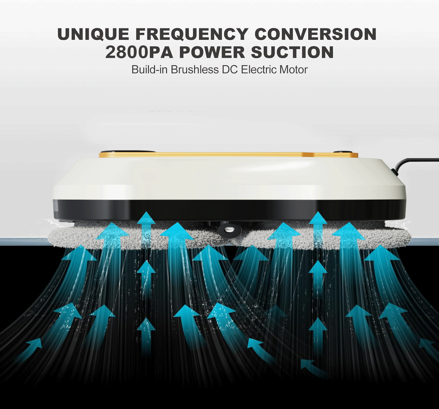 High Capacity 650mAh Battery Electric Powered Automatic Window Cleaner Robot Vacuum for Household US Plug Type