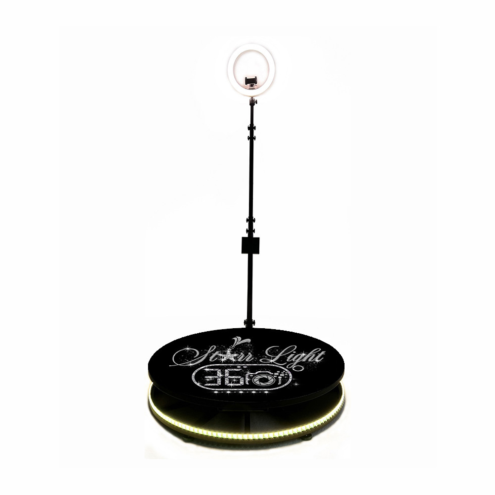 Large Revolving 360 Camera Photo Booth Aluminium Automatic With LED Light
