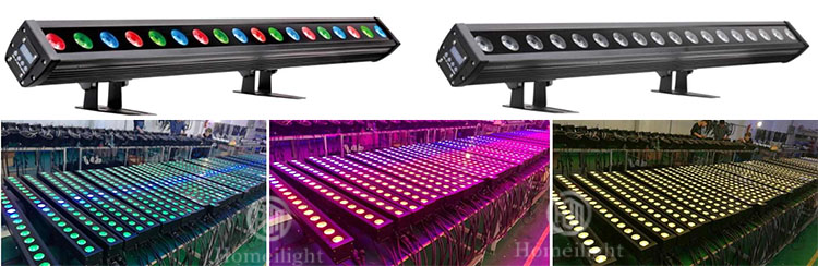Outdoor Waterproof 18pcs 3W RGB LED Wall Washer Bar Lights Long Life Span Life 100000