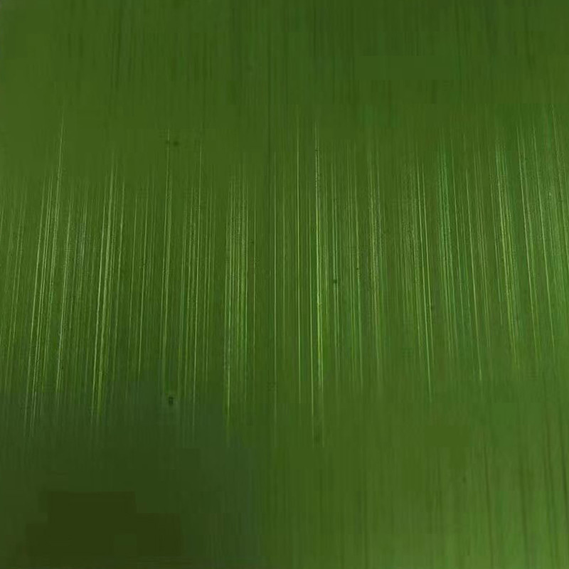 Brushed Finish Green Stainless Steel Sheet Plate With Anti - Finger Print