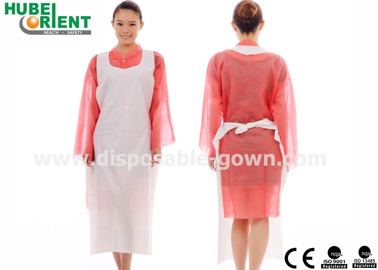 Odorless Non Irritating Free Size Single Use PE Apron