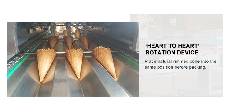 High Speed Corn Wafer Sugar Cone Production Line With Stainless Steel Texture , 107 Baking Plates