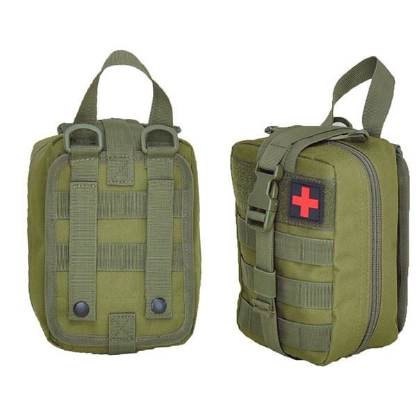 Military First Aid Pouch Bag, Military Chest Shoulder Backpack, Outdoor Emergency Survival Kit Quick Release Design