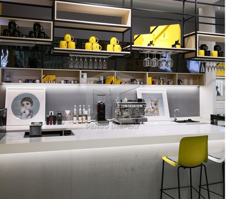 Laminate Coffee Shop Counter Display