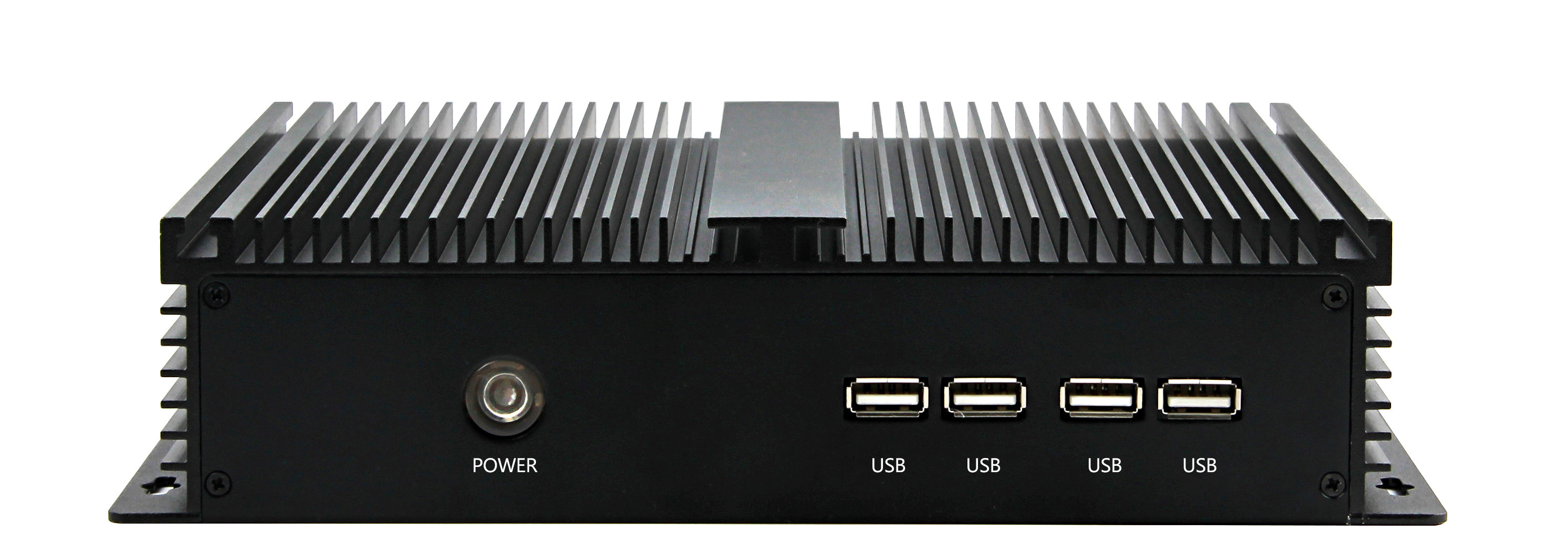 Aluminum Housing Fanless Mini Embedded PC 2*RJ45 / 4*USB RS232 RS485