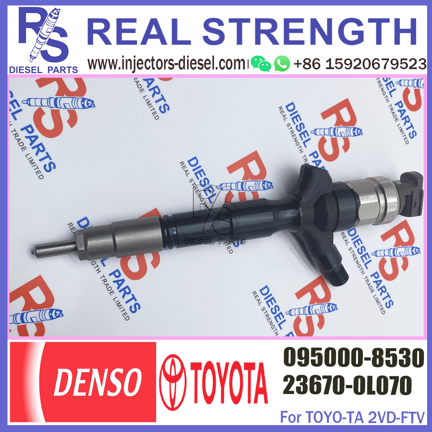 Made New 095000-8530 engine injector 095000-8740 for 23670-0L070 2KD-FTV Diesel Engine
