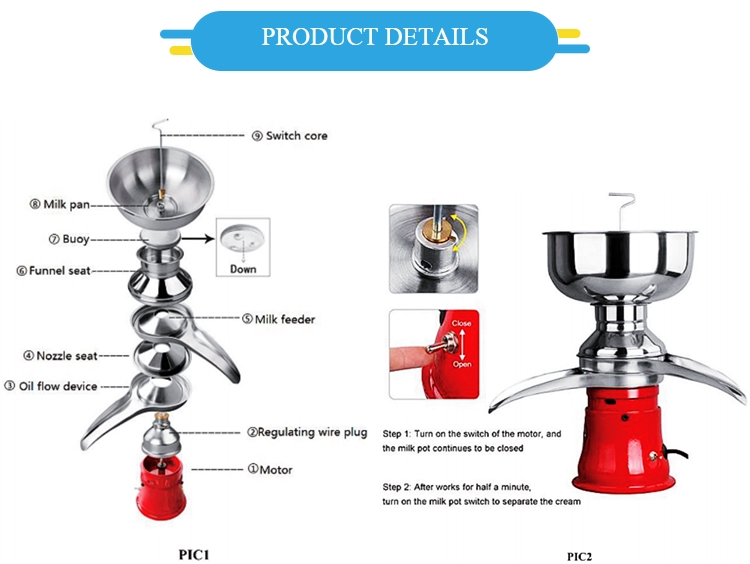 Brand new automatic Centrifugal 50L/H for dairy equipment milk separator machine