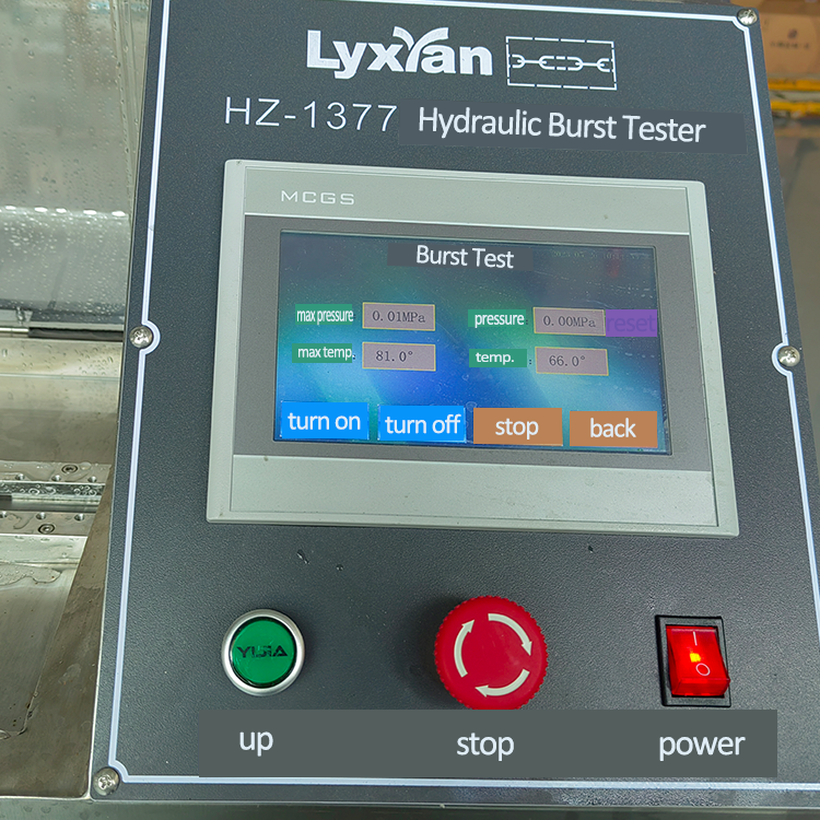 Plastic PVC HBPE Pipe Hydraulic Burst Testing Machine 20MPa Maximum Pressure HZ-1377