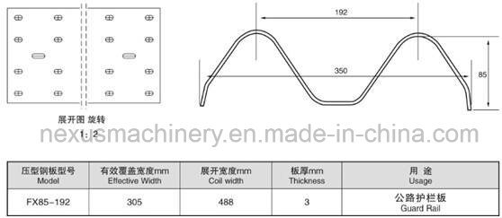 W Beam Crash Barrier Highway Guardrail Machine Price
