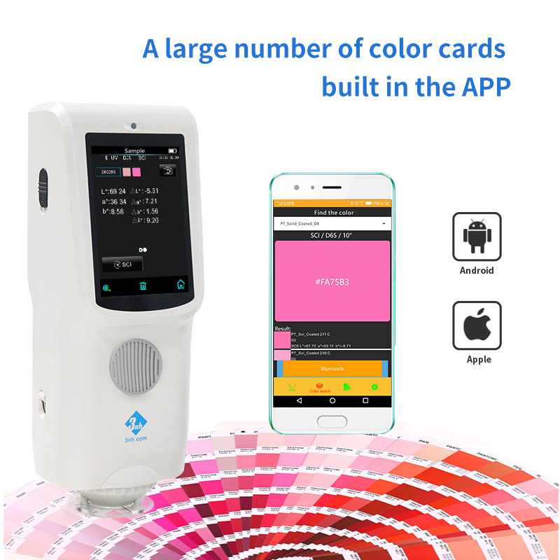 3nh CR9 Portable Spectrophotometer Digital Color Analysis Meter Fabric Textile Food Laboratory Colorimeter