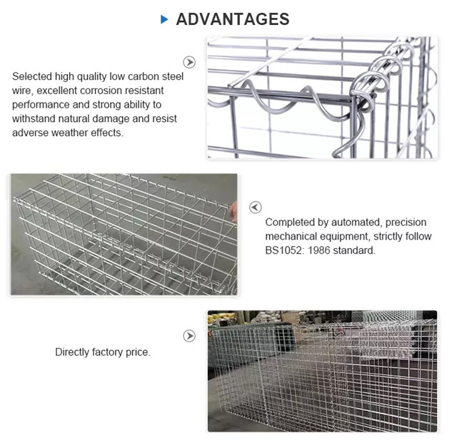 Diy 2x1x1m Welded Mesh Gabions Retaining Wall Basket Decorative Cage