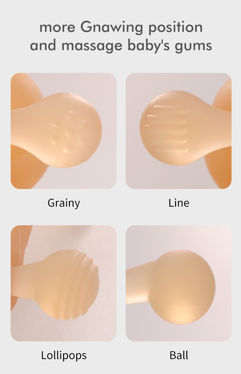 Baby Silicone Teething Toy Food Grade Teether To Soothe Gum Pain Soft And Durable