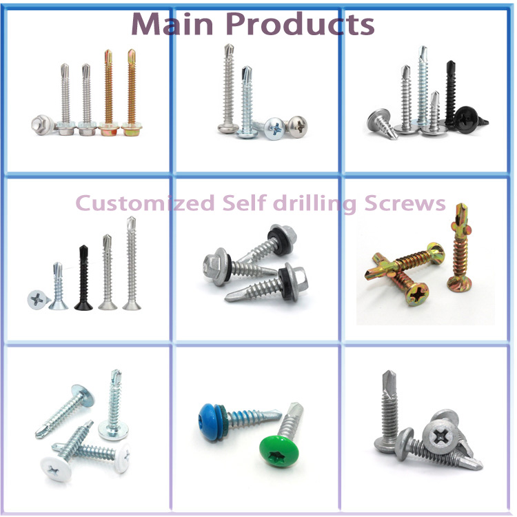 Hex Head Self Drilling Roofing Screws with Building Advantage Customized OEM Provided