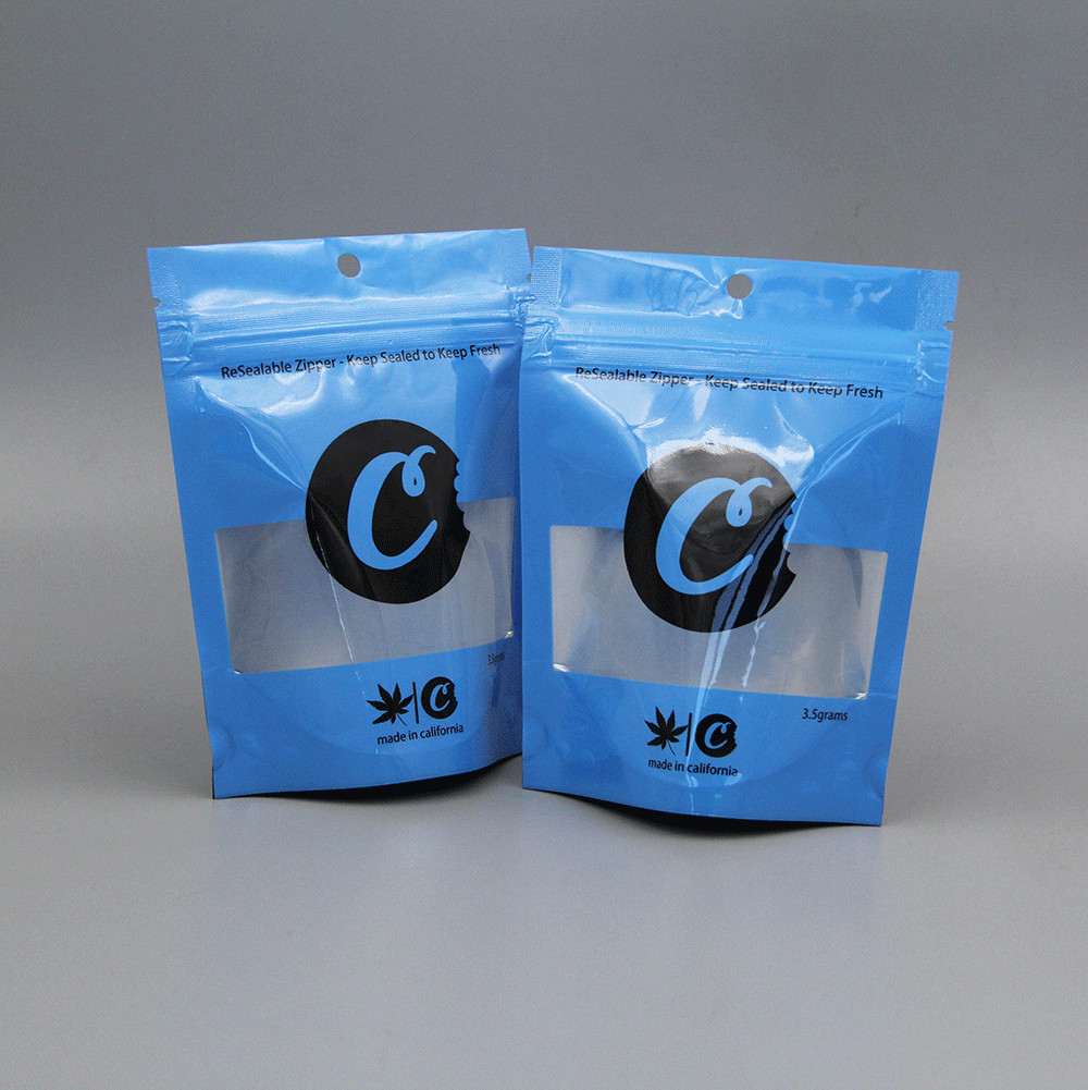 Hologram Printing Herbal Incense Packaging , Cookies Stand Up Plastic Pouch For Big Als Exotic