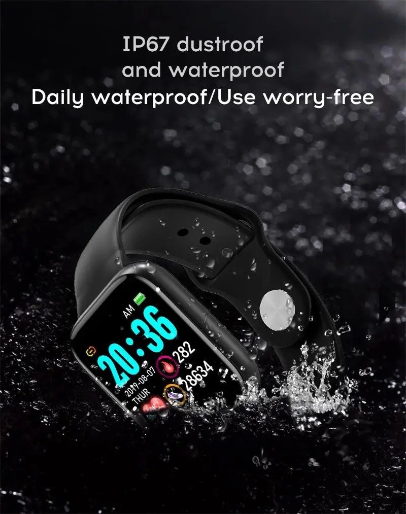 Smart Watch Blood Pressure Heart Rate Sport Monitor D20 Smartwatch
