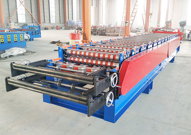 Steel Structure Cold Roll Forming Machine , Double Layer Forming Machine Voltage 380V