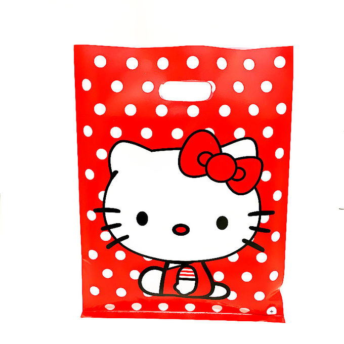 5 KG Shopping Printed Black Plastic Die Cut Handle Bag