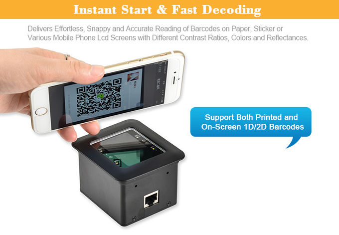 Mobile Payment Kiosk Fixed Mount Barcode Scanner Module USB RS232 Access Control