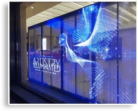 Indoor P3.9 High Transparency Ultra Thin Transparent LED Screen Music Video Wall