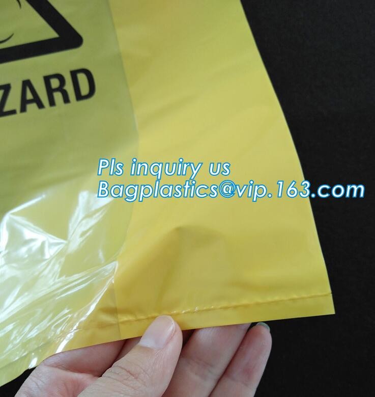 8-10 Gallon Medical Waste Trash Bags Compostable Biohazard Waste Bags Infectious Waste Basure Infecciosa Bags, bagplasti