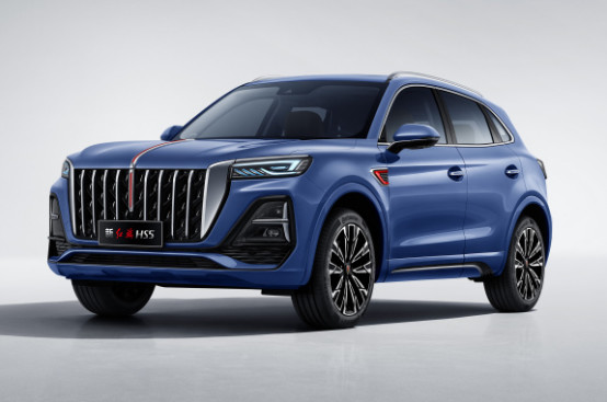 Blue Hongqi Sports Utility Vehicle 185kw 5 Seater Gasoline Hongqi Suv