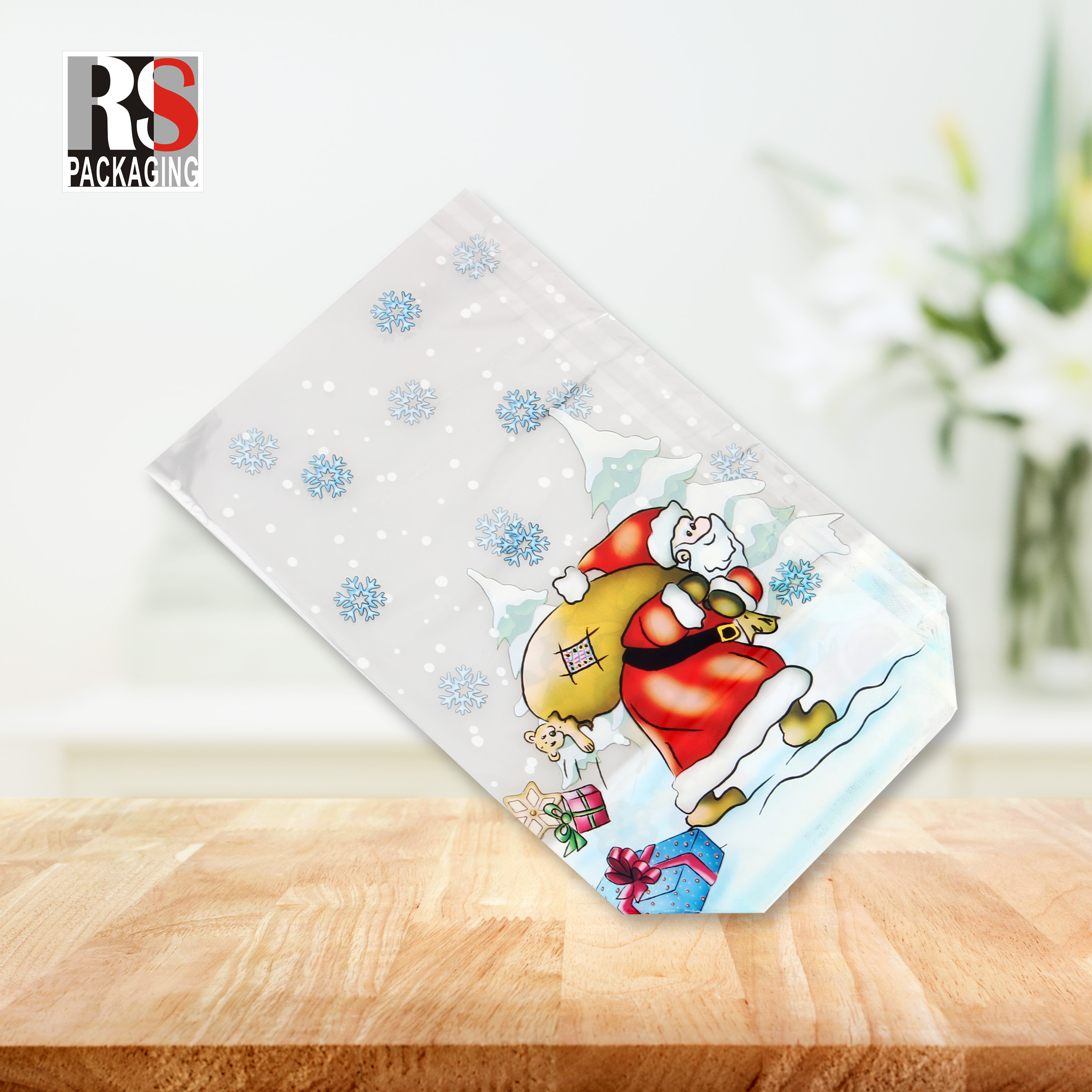 Custom Printing Square Bottom Stand Up Plastic Bags For Candy Coffee Tea Packaging