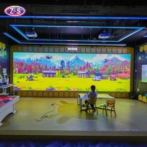 Immersive Drawing Interactive Wall Games Seamless Multi Projection Fusion