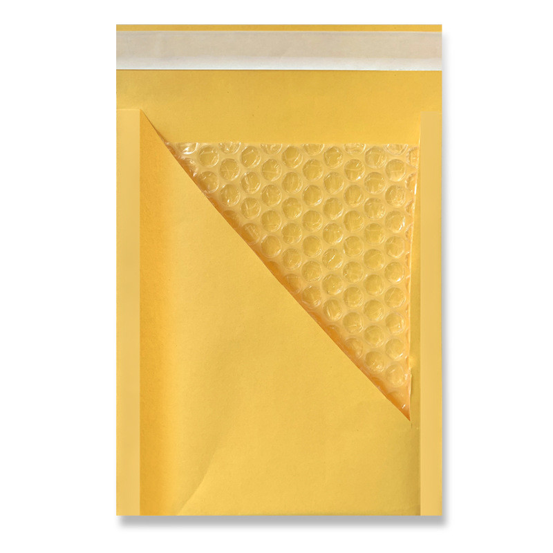 Shock Proof And Impact Proof Yellow Kraft Bubble Bags For Mailing Packing