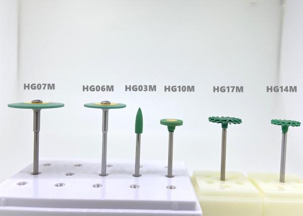 Sintered Dental Rubber Diamond Polisher green Pre Polishing Zirconia Grinding