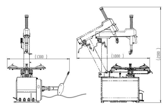 0.75kw 1.1kw Diameter 950mm Automotive Tyre Equipment