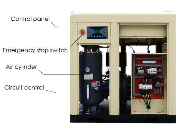 60HP Air Compressor Machine / Quiet Air Compressor With Air Cooling System