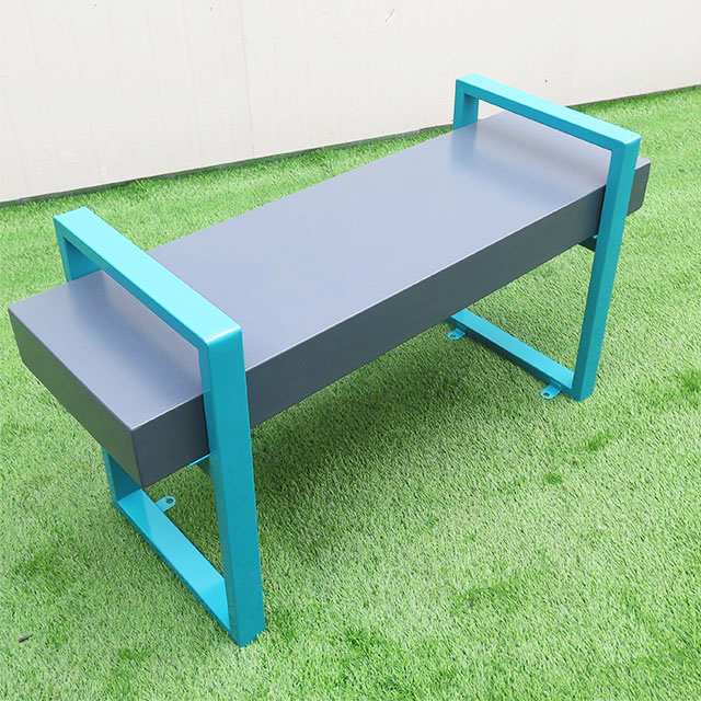 Factory Outlet Contemporary Solid Wood Steel Bench Simple Design Park Bench