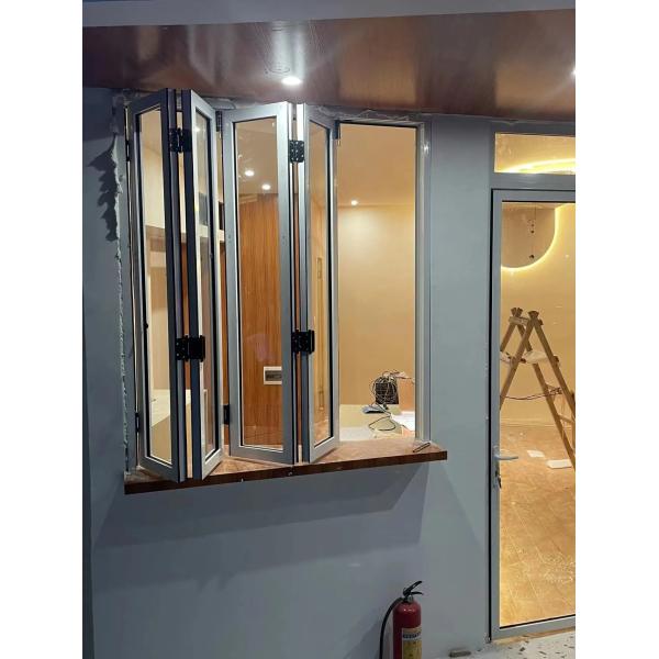 Customizable Panel Folding Window System Allowing Artistic Expression Through Textured Glass and Frame Finishes